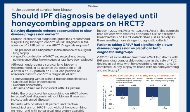 Is honeycombing in an HRCT, the sole detector of IPF?