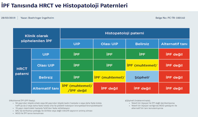 İPF Tanısında HRCT ve Histopatoloji Paternleri