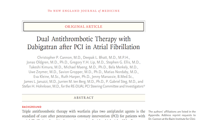 RE-DUAL PCI Cannon_NEJM_2017 