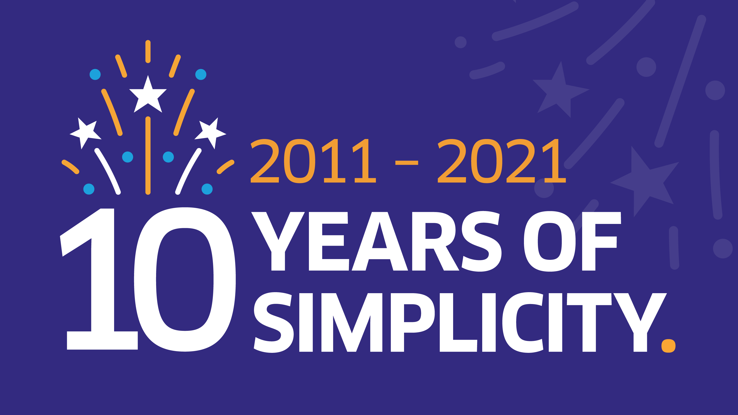 10 Years of Simplicity Infographic, from 2011 to 2021