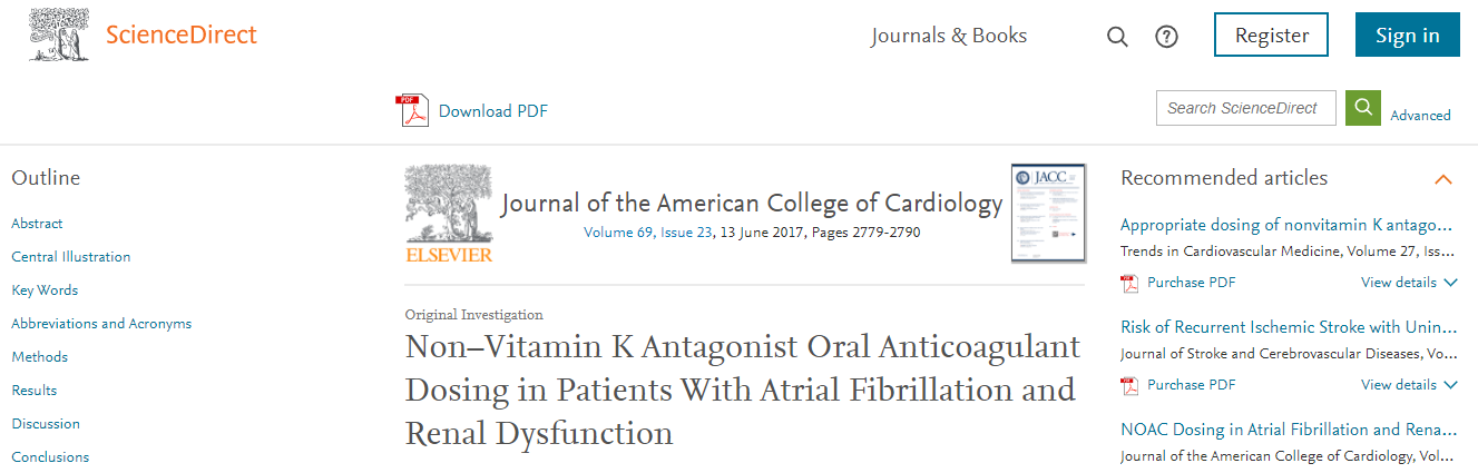 Non–Vitamin K Antagonist Oral Anticoagulant Dosing in Patients With Atrial Fibrillation and Renal Dysfunction