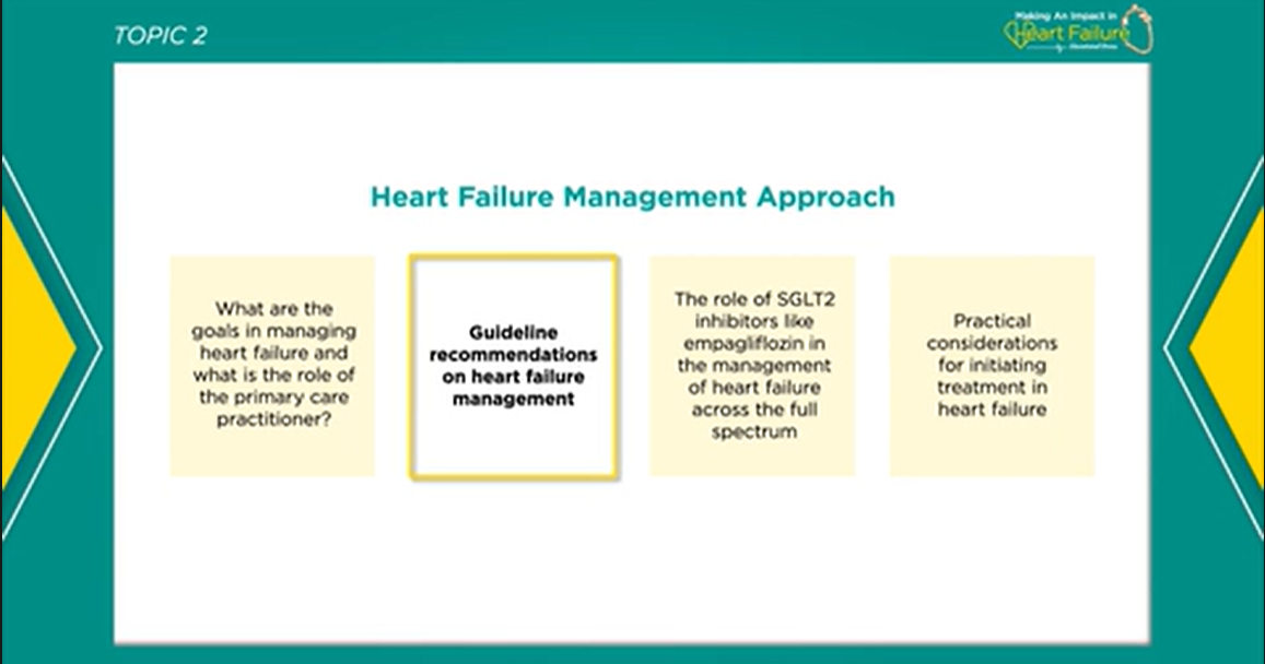 PTPHF||Guideline recommendations on heart failure management