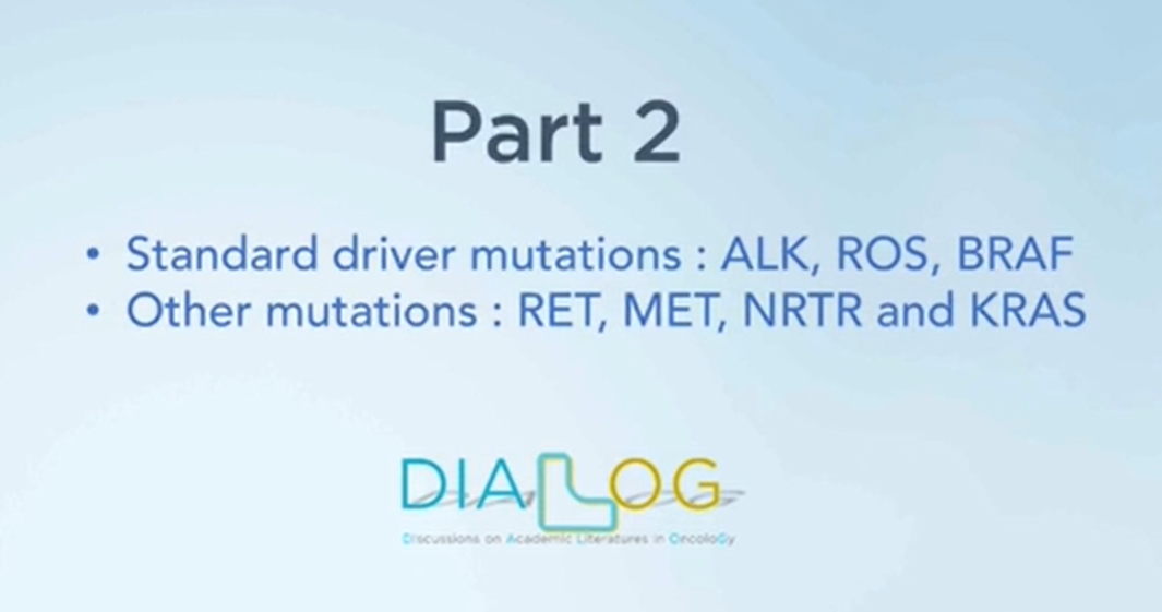 Latest advances in treating advanced NSCLC with driver mutations Part2