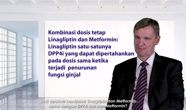 Kombinasi dosis tetap Linagliptin dan Metformin: Linagliptin satu-satunya DPP4i yang dapat dipertahankan pada dosis sama ketika terjadi penurunan fungsi ginjal