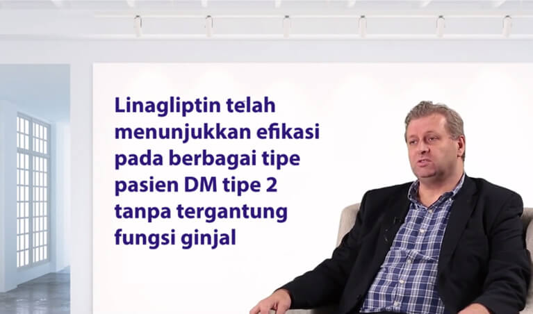 Linagliptin dapat digunakan bahkan sebelum terjadi penurunan fungsi ginjal