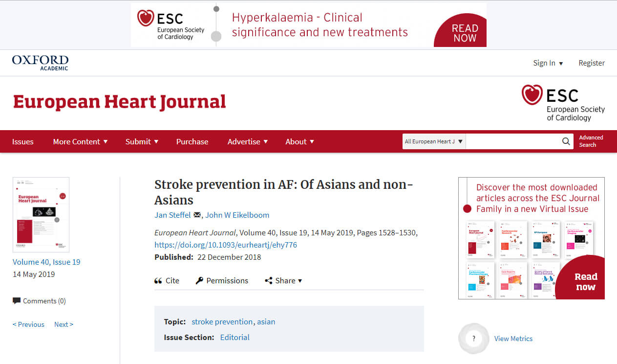 Stroke prevention in AF: Of Asians and non-Asians