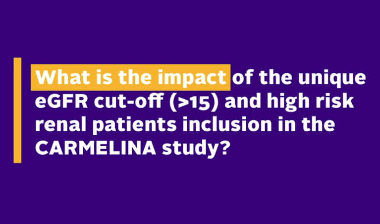 Impact of the eGFR cut-off of >15 in the CARMELINA trial by Prof. Mark Cooper