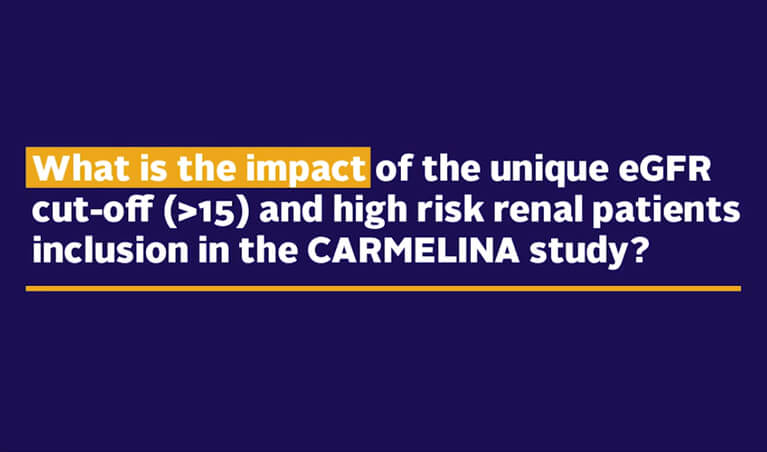 Impact of the eGFR cut-off of >15 in the CARMELINA trial by Prof. Ted Wu