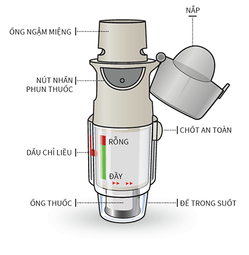 Cấu tạo bình xịt hạt mịn Respimat